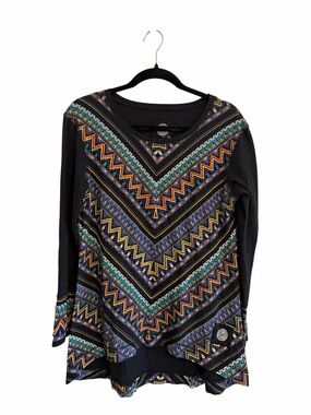 Double D Ranch Beaded Aztec Top Size XS